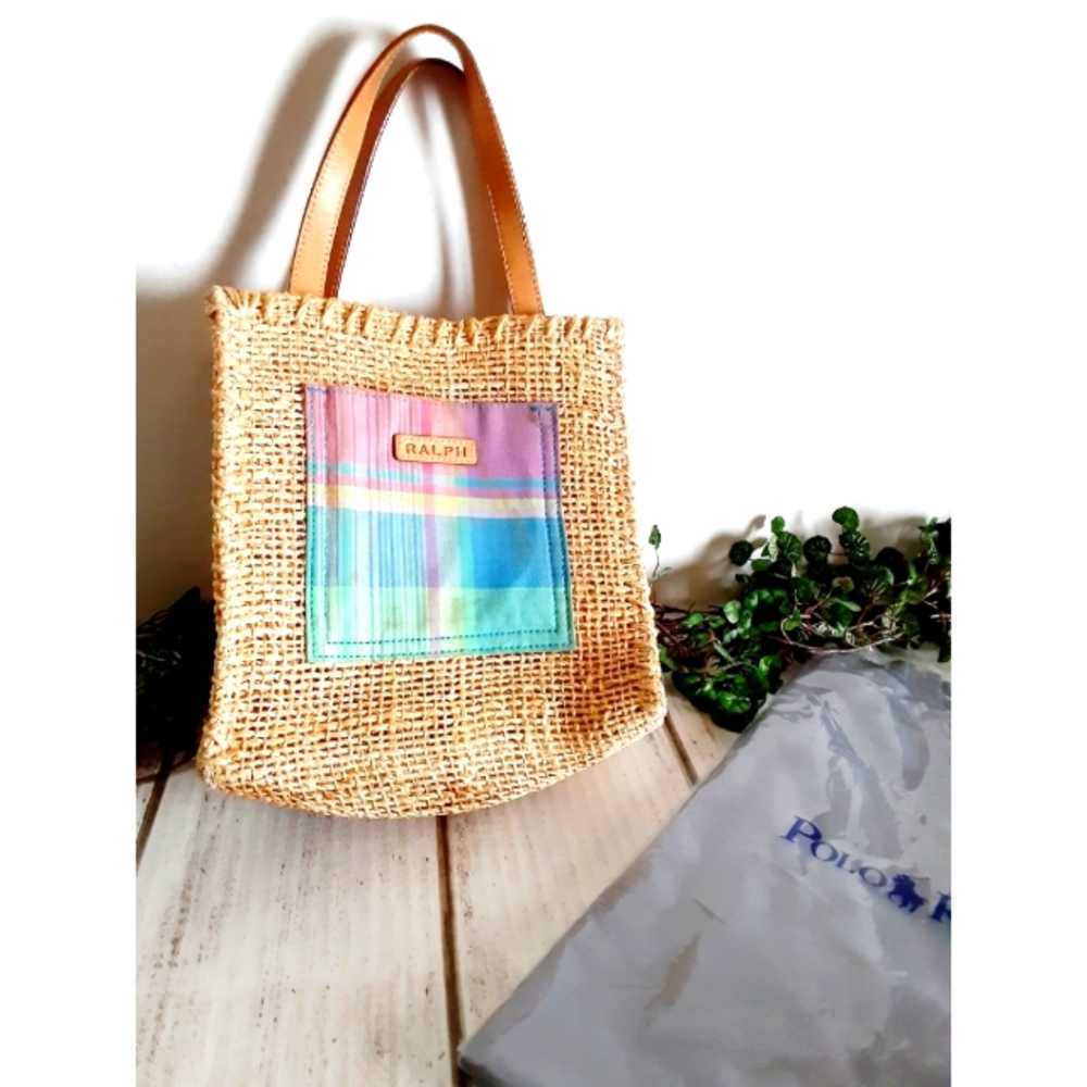 Ralph Lauren Tan Mini Bag with Multicolor Patch - Picture 15 of 15